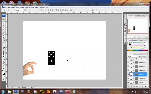 Creation of domino: Step 3